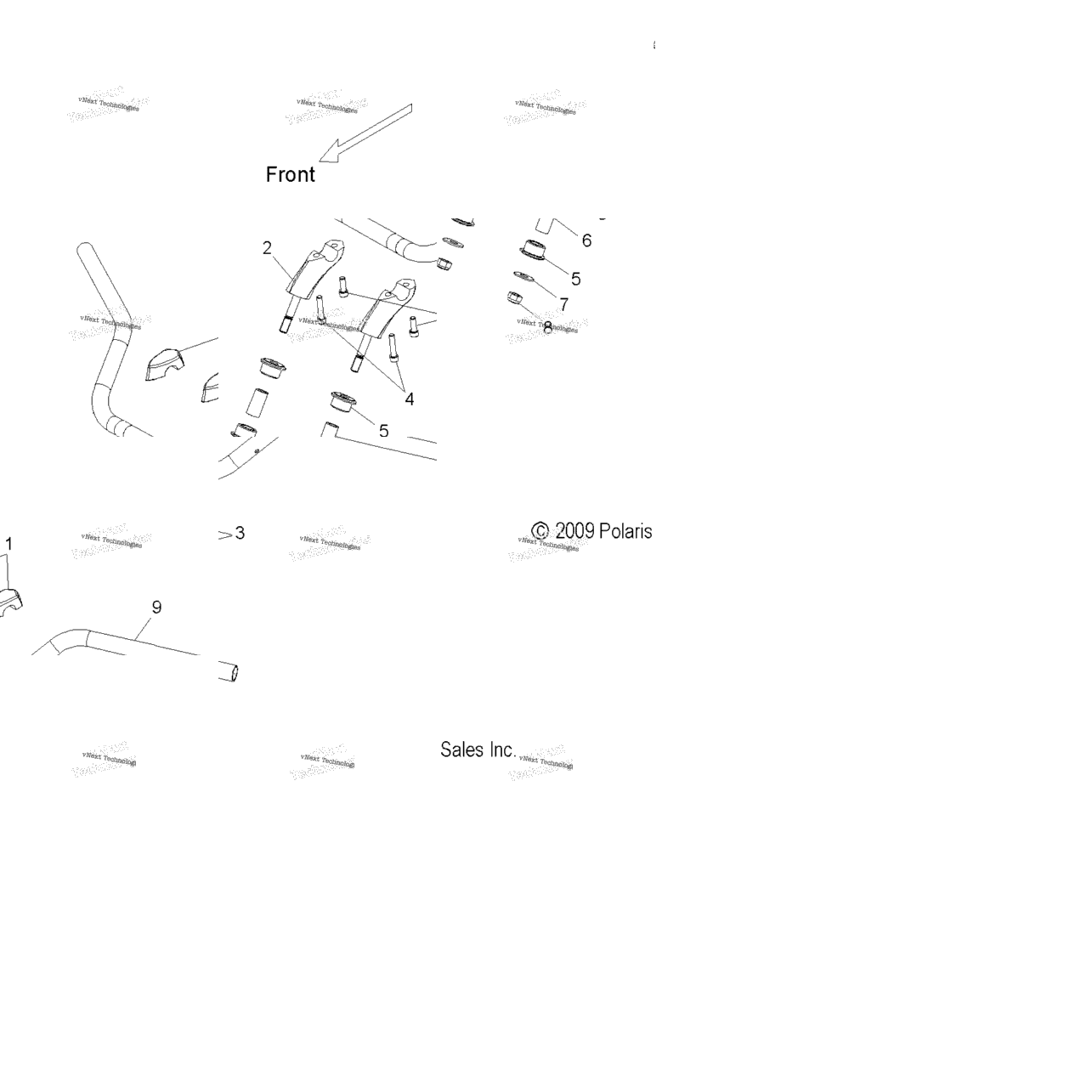 Steering, Handlebar Mounting V14h36/Hs36