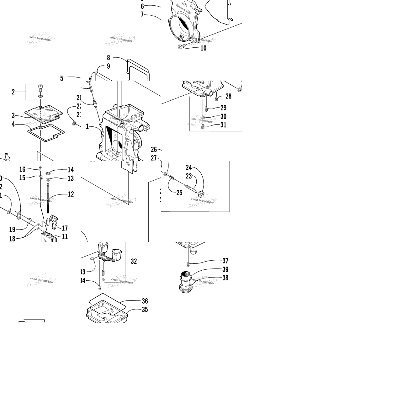 Carburetor Tm40-B73 - Internal Parts