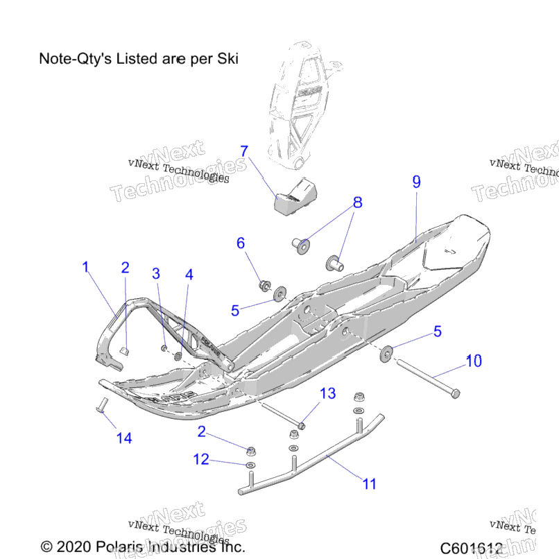 Steering, Ski Asm