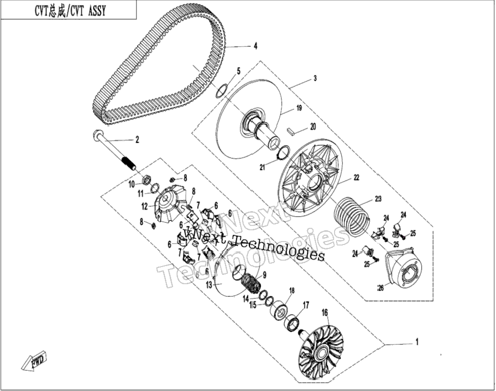 Clutch & Cvt Assy.(18G Weight Roller)