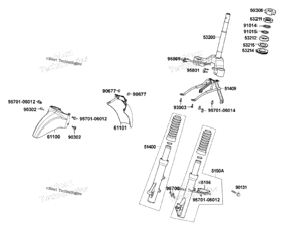 Steering Stem / Front Forks / Ft Fender