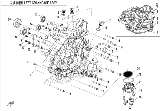 Left Crankcase Assy