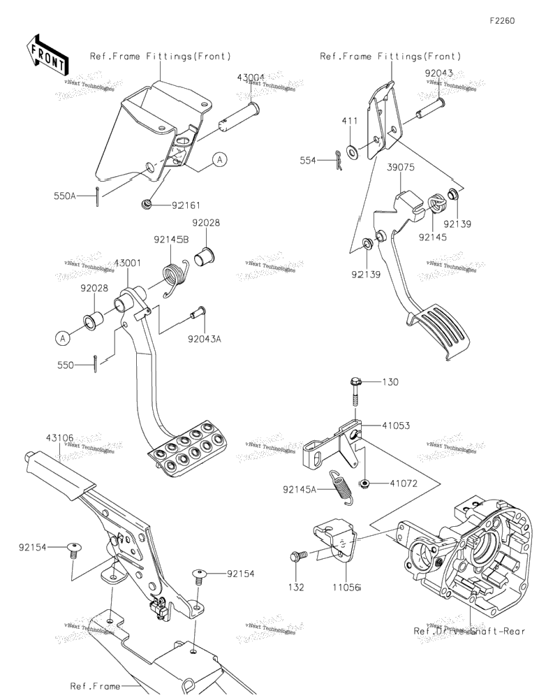 Brake Pedal/Throttle Lever