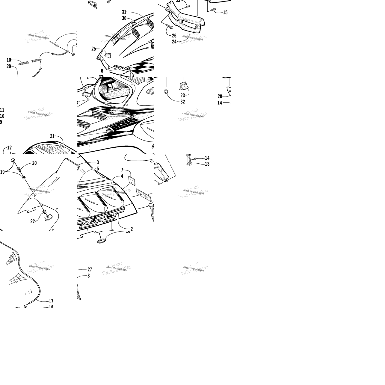 Hood And Windshield Assembly