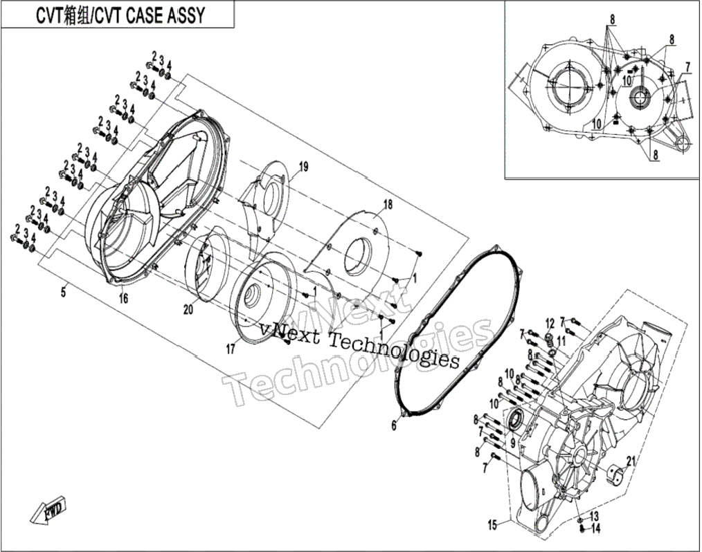 Cvt Case Assy