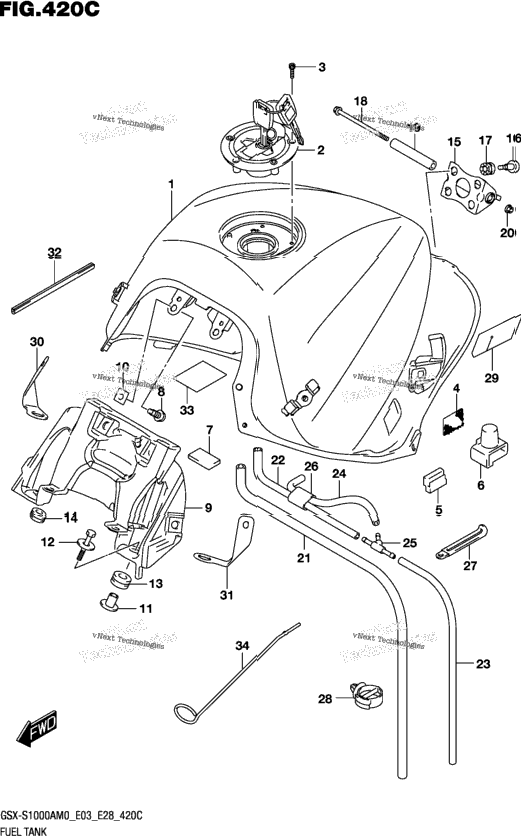 Fuel Tank (Gsx-S1000a)