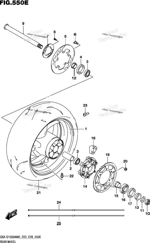 Rear Wheel (Gsx-S1000za)