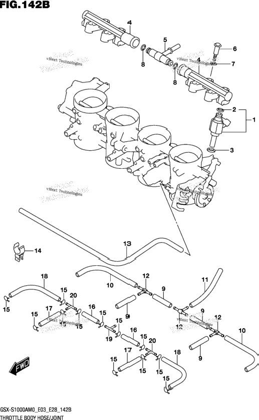 Throttle Body Hose/Joint (E33)