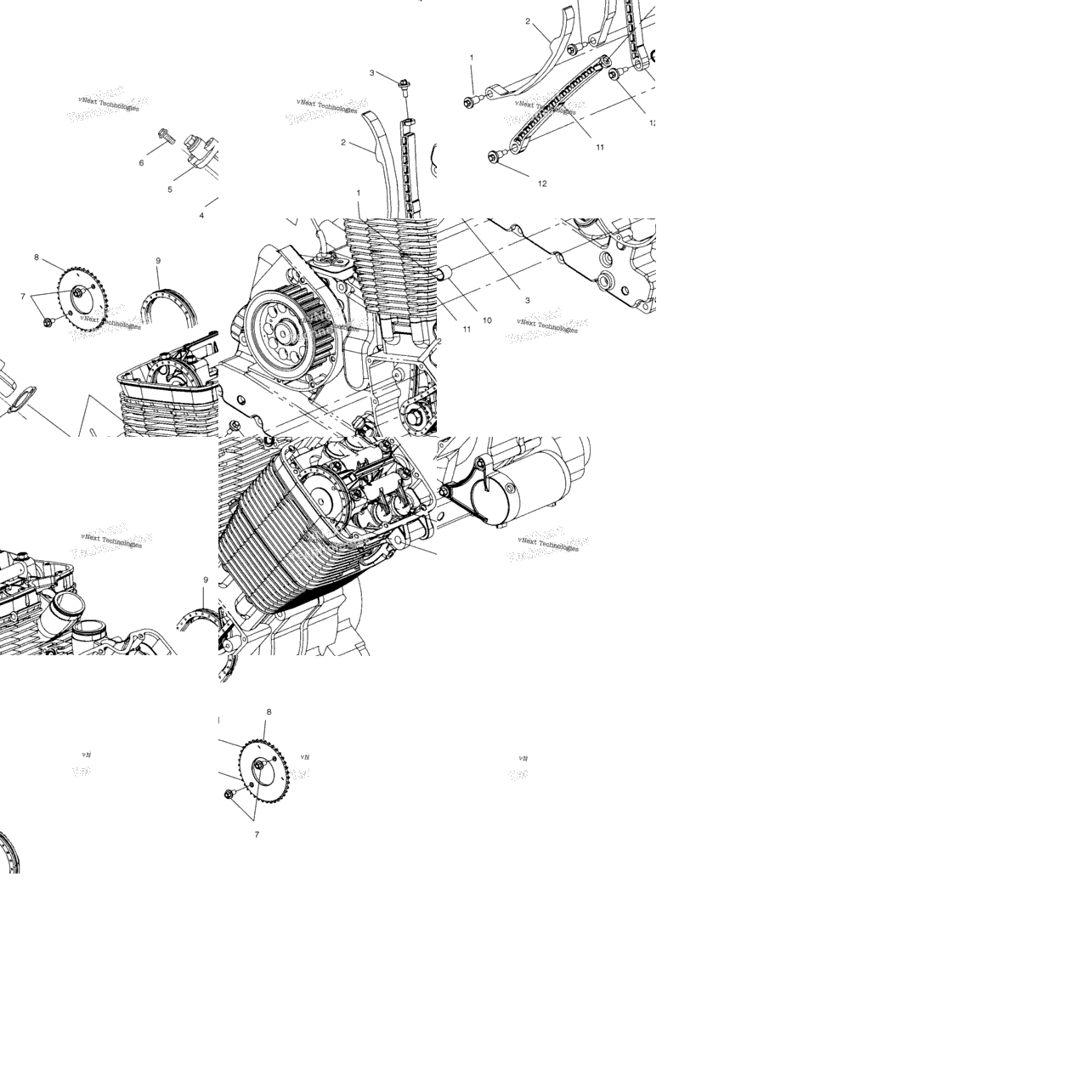 Engine, Camchain & Tensioner V00cs15le