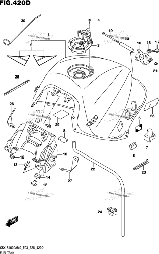 Fuel Tank (Gsx-S1000za) 420D