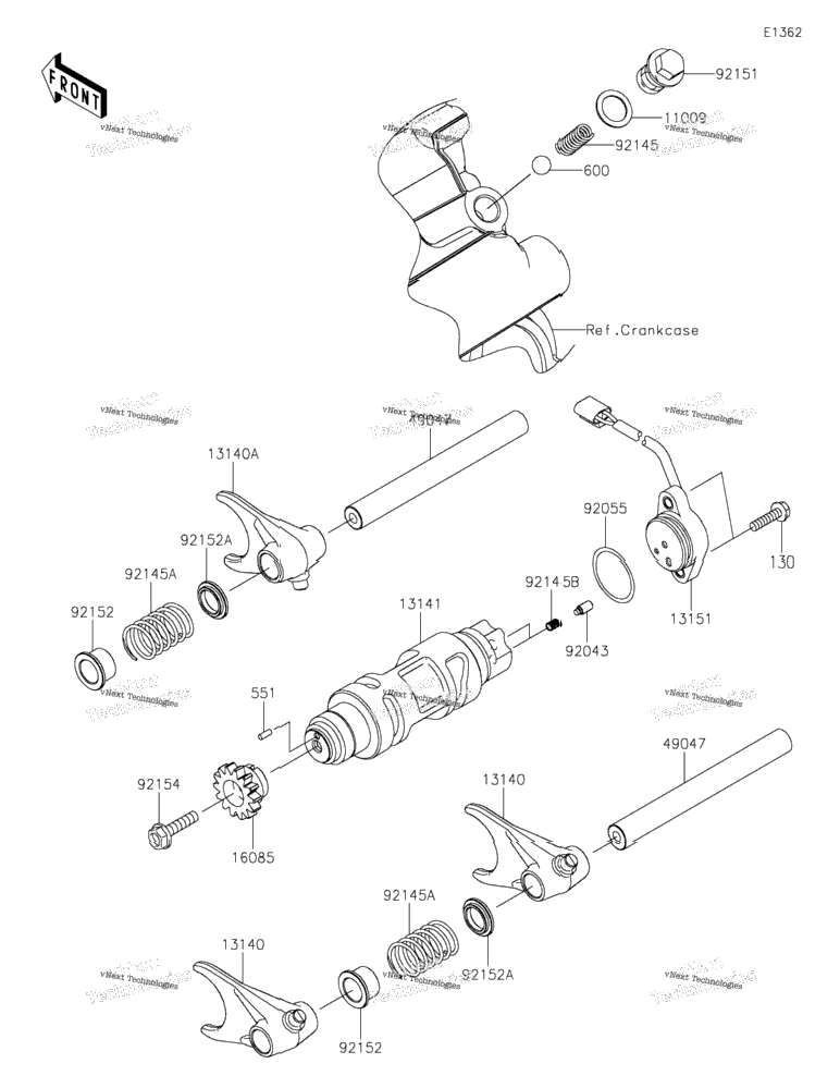 Gear Change Drum/Shift Fork(S)