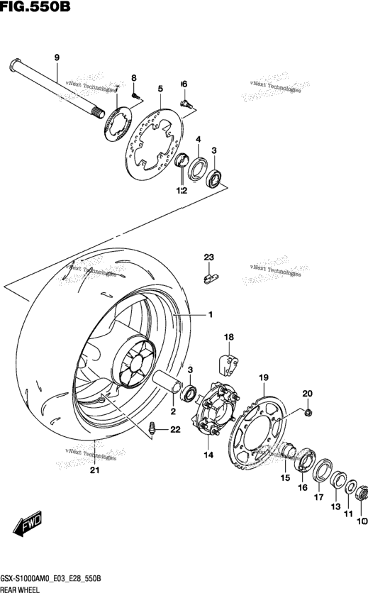 Rear Wheel (Gsx-S1000a)