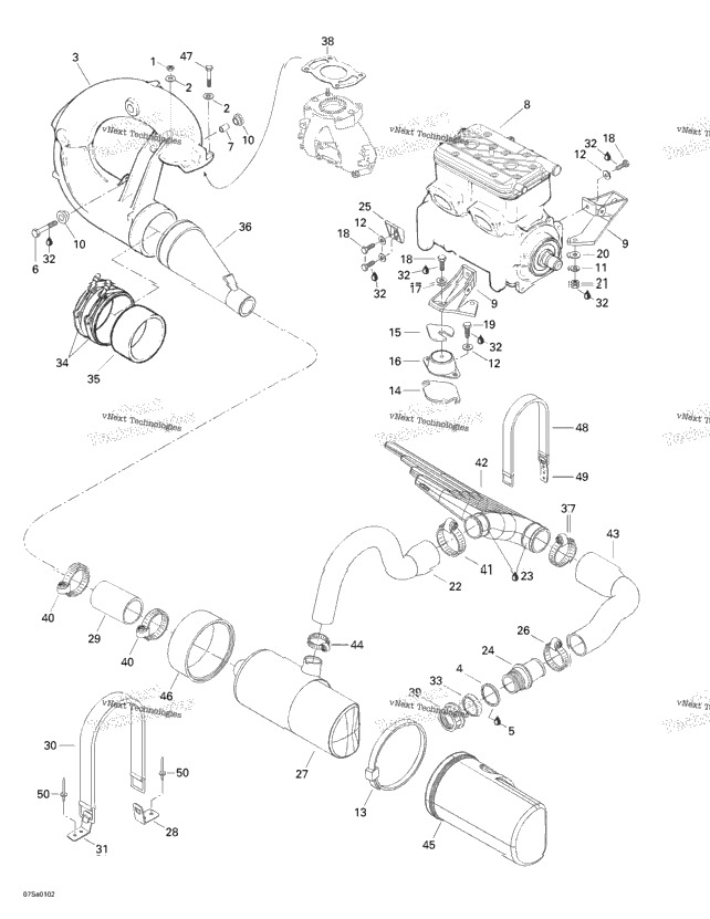 Engine Support And Muffler
