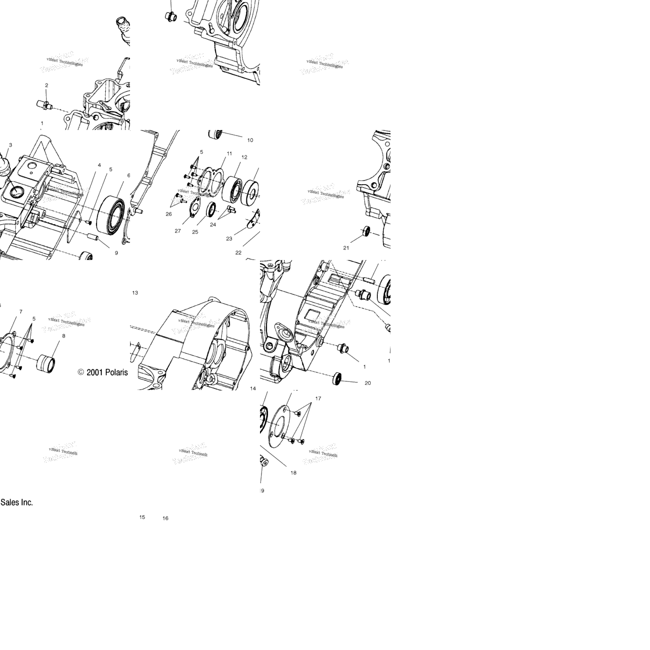 Engine, Crankcase Bearings