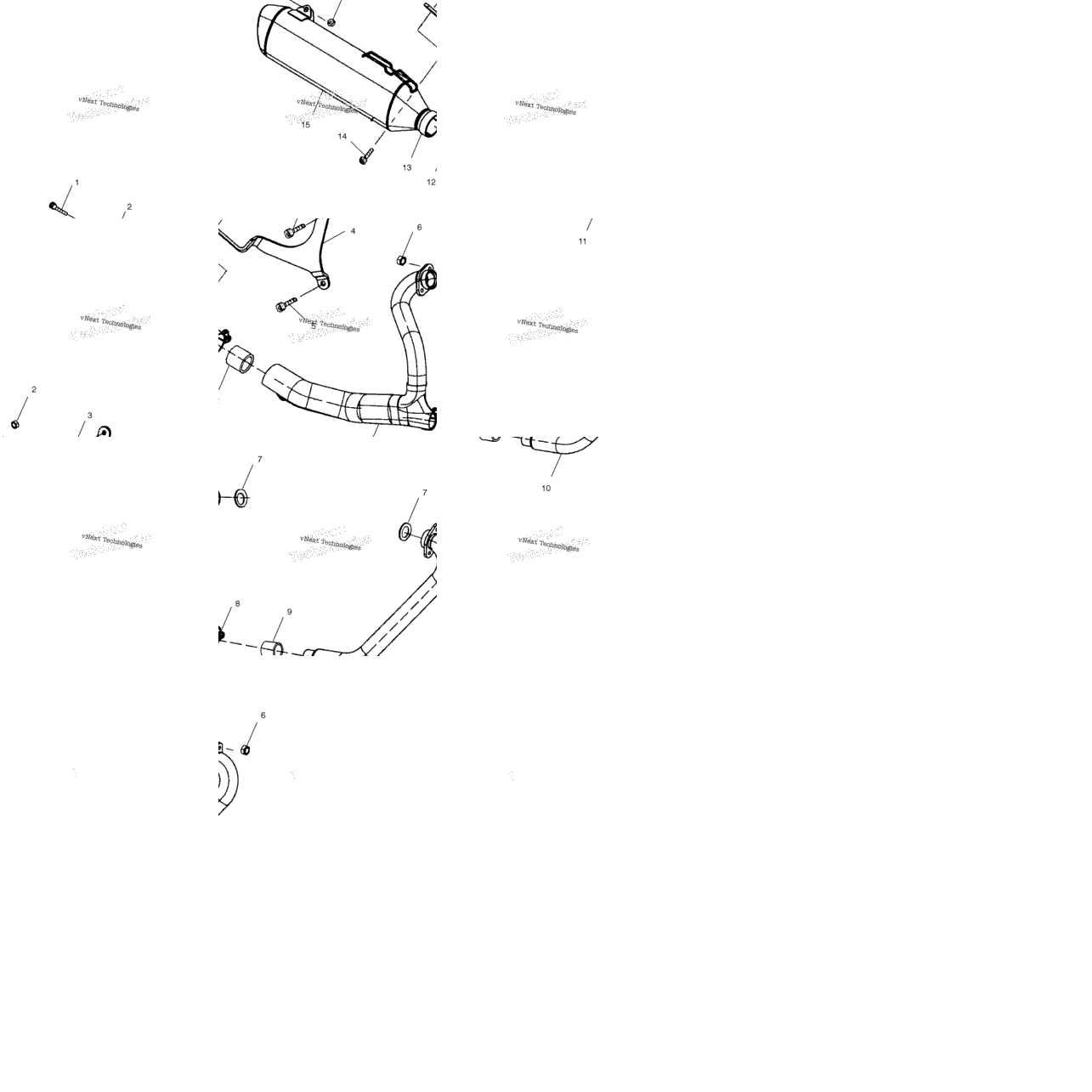 Engine, Exhaust System V00cs15dc