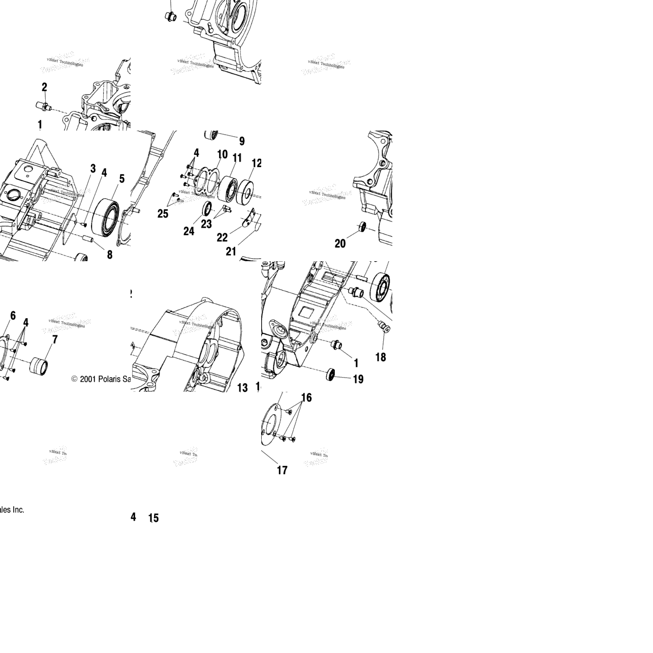 Engine, Crankcase Bearings V99cb15lcz