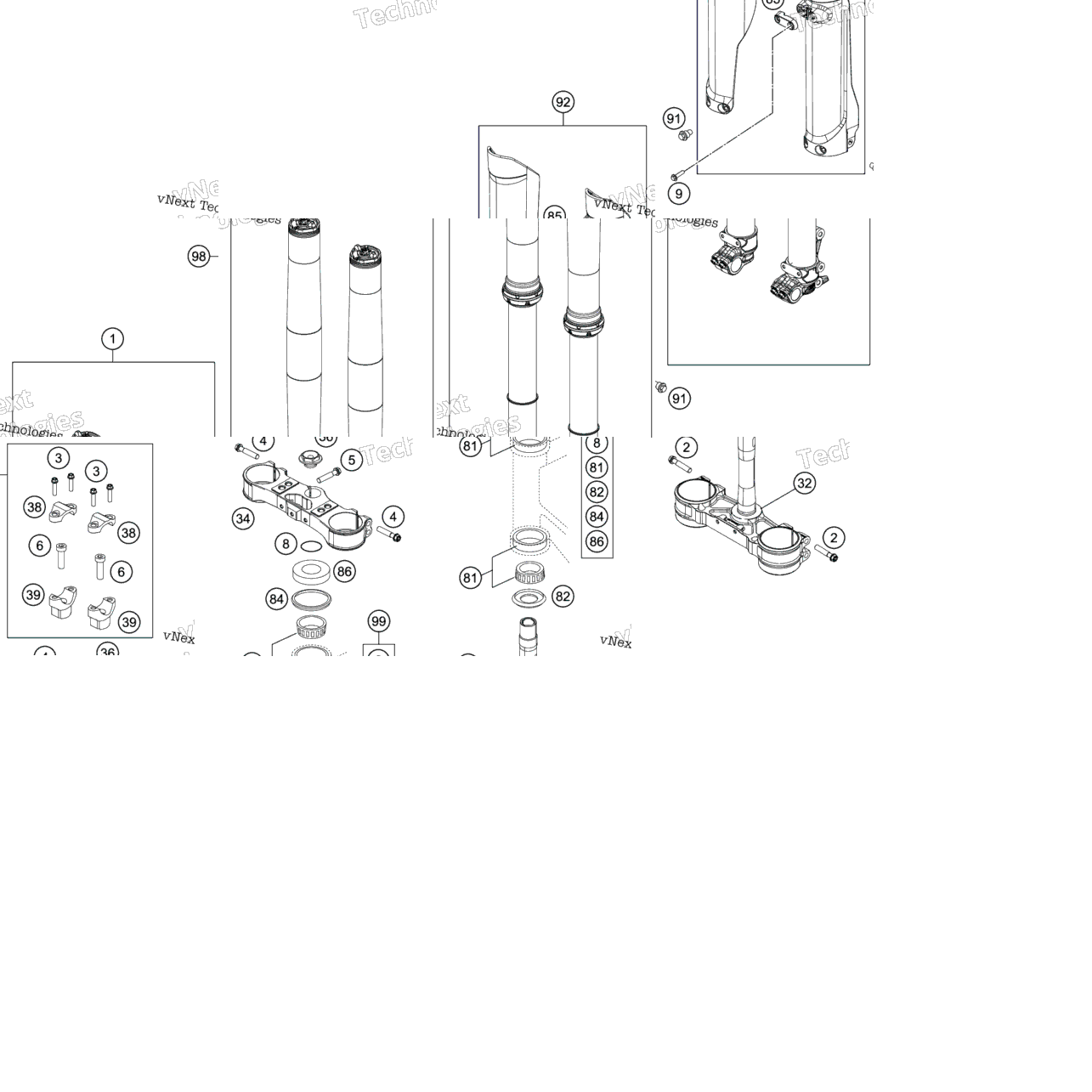 Front Fork, Triple Clamp