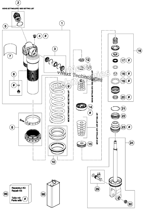 Shock Absorber Disassembled
