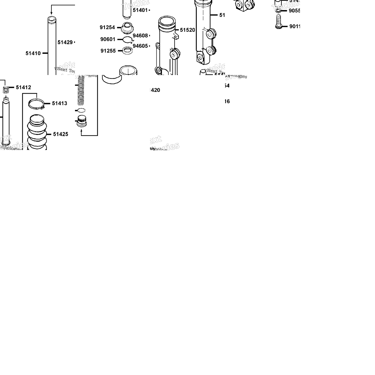 Separated Parts Of Fr Fork