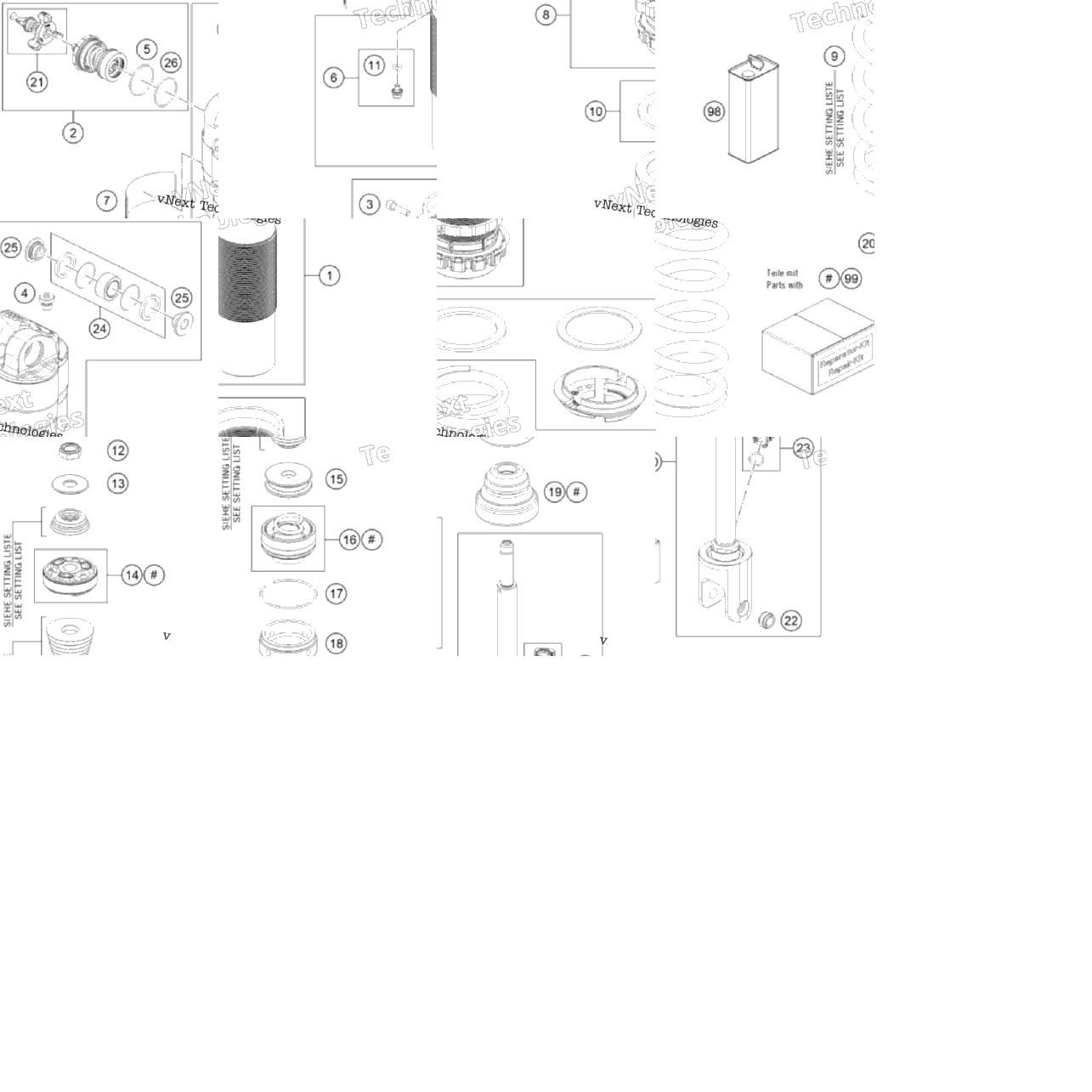 Shock Absorber Disassembled