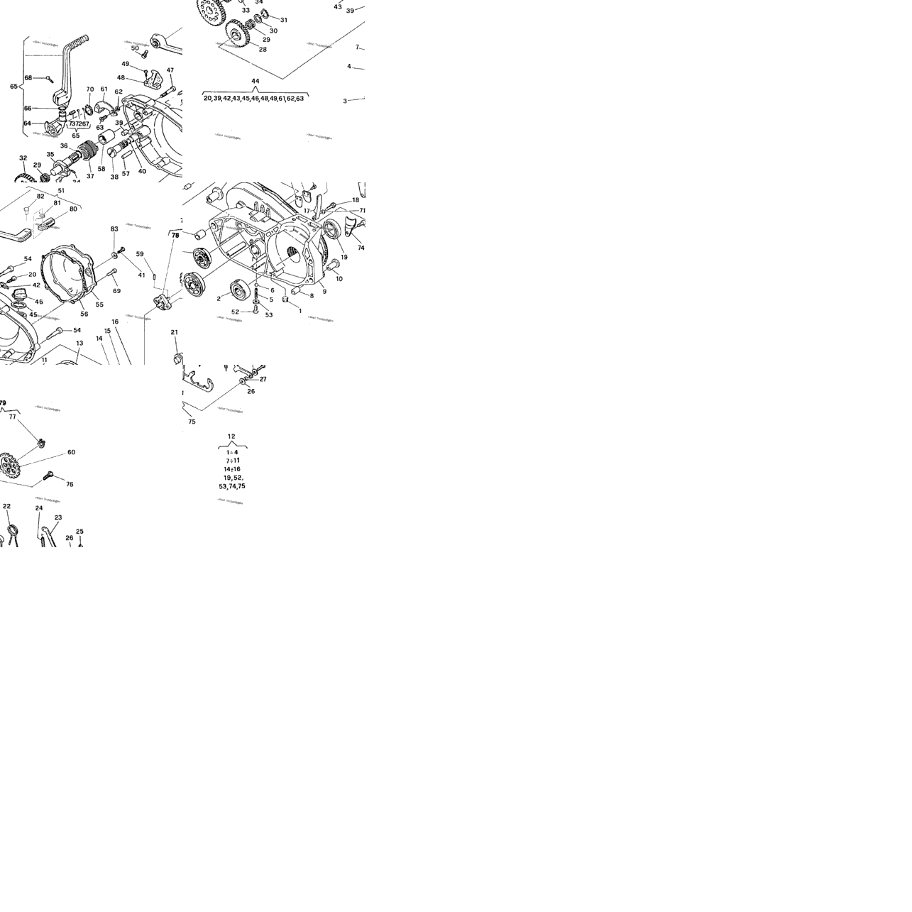 L.H. Half Crankcase, Starting