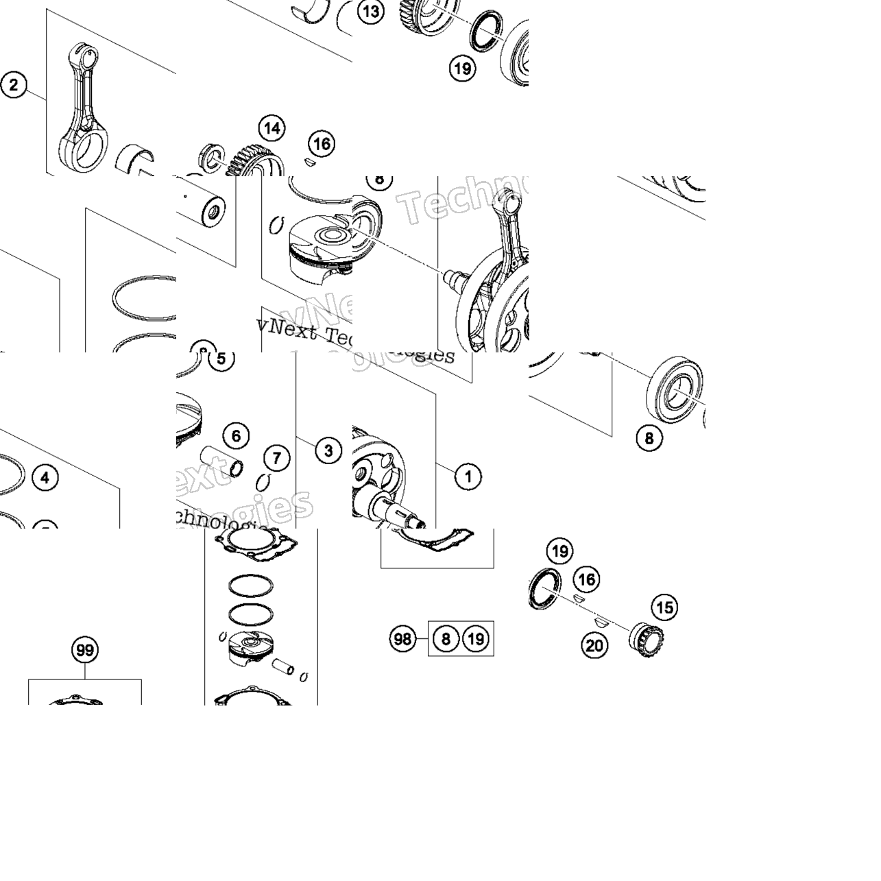 Crankshaft, Piston