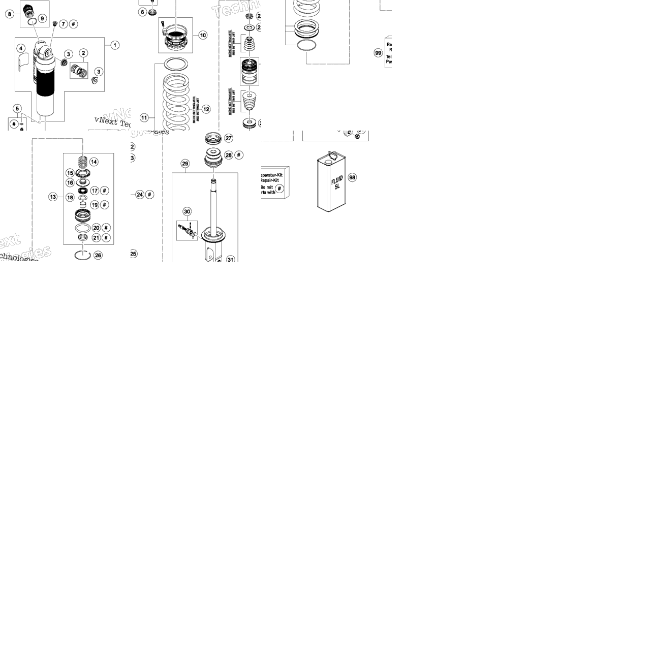 Shock Absorber Disassembled