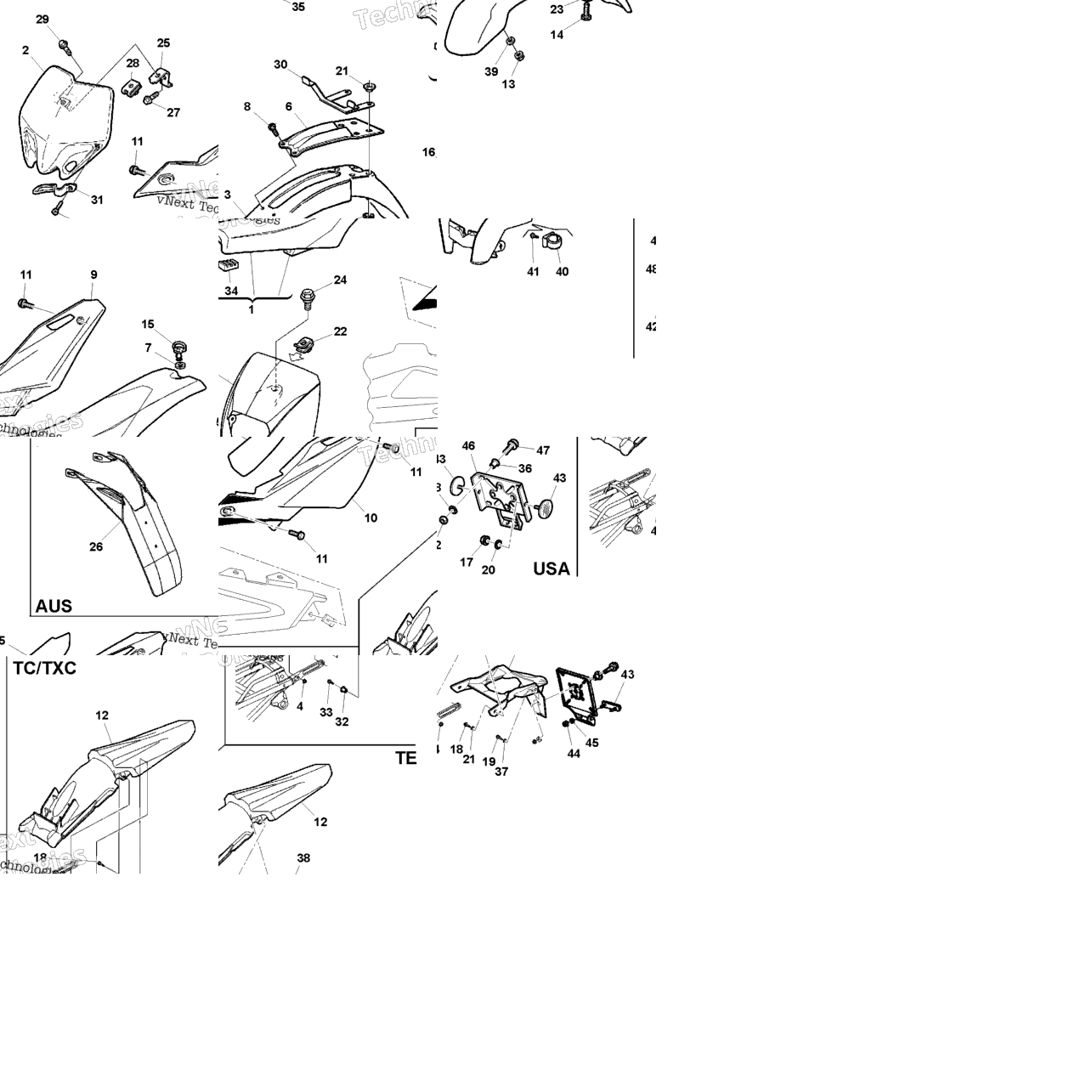 Panel, Fenders, Seat