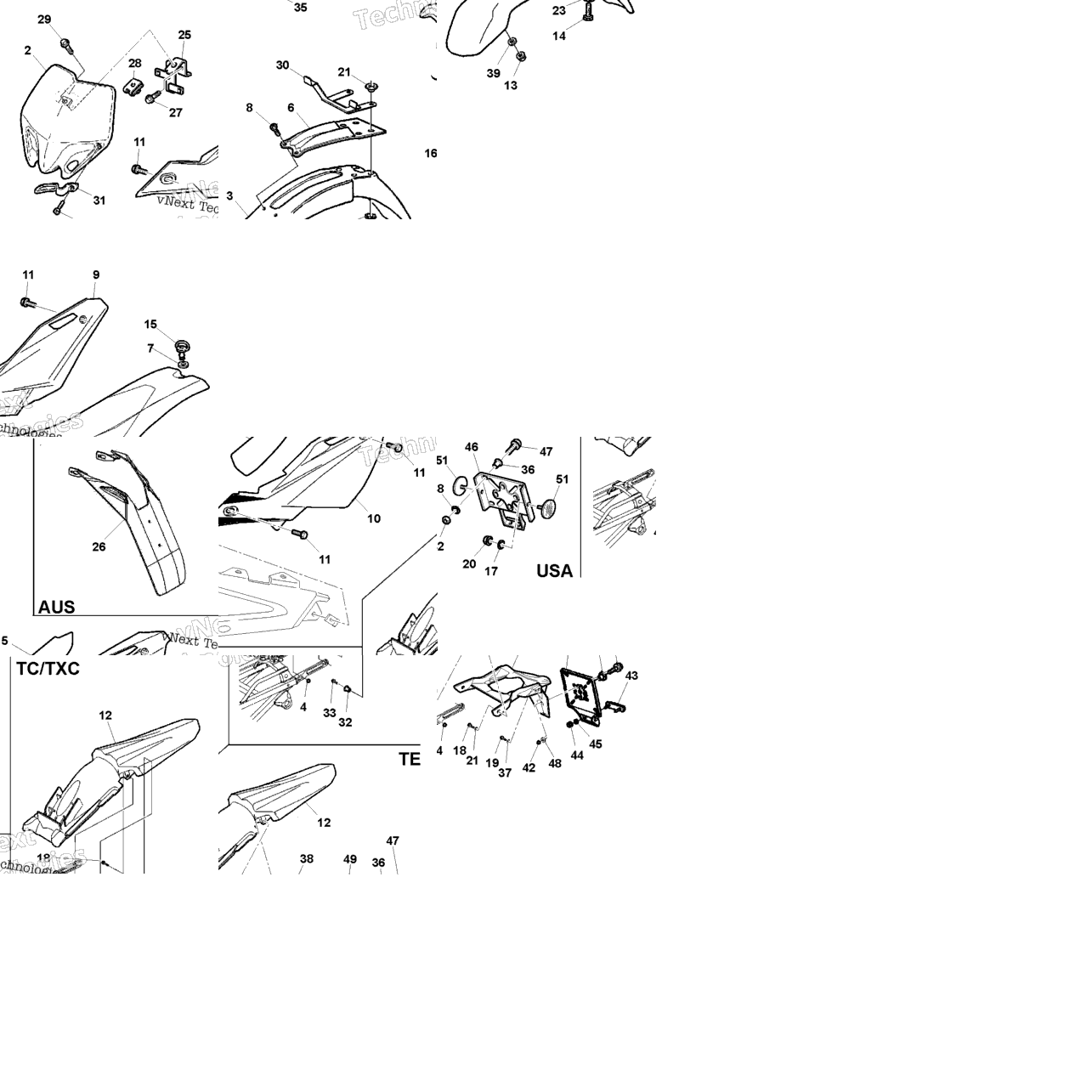 Panel, Fenders, Seat