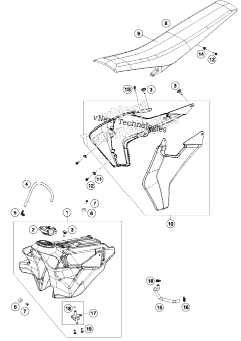 Tank, Seat, Cover