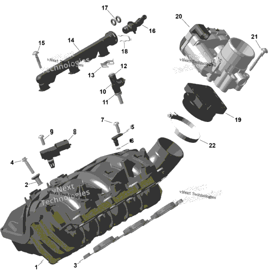 Rotax - Air Intake Manifold And Throttle Body