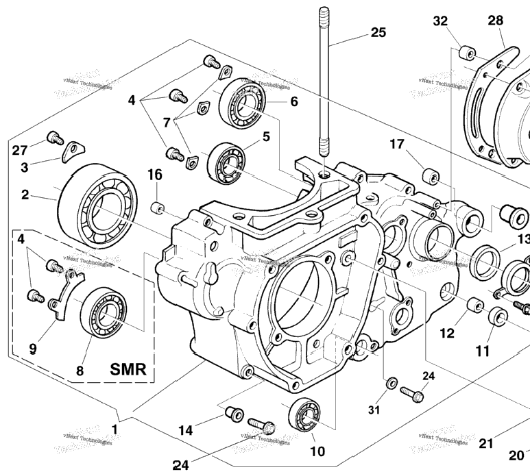 L.H. Half Crankcase
