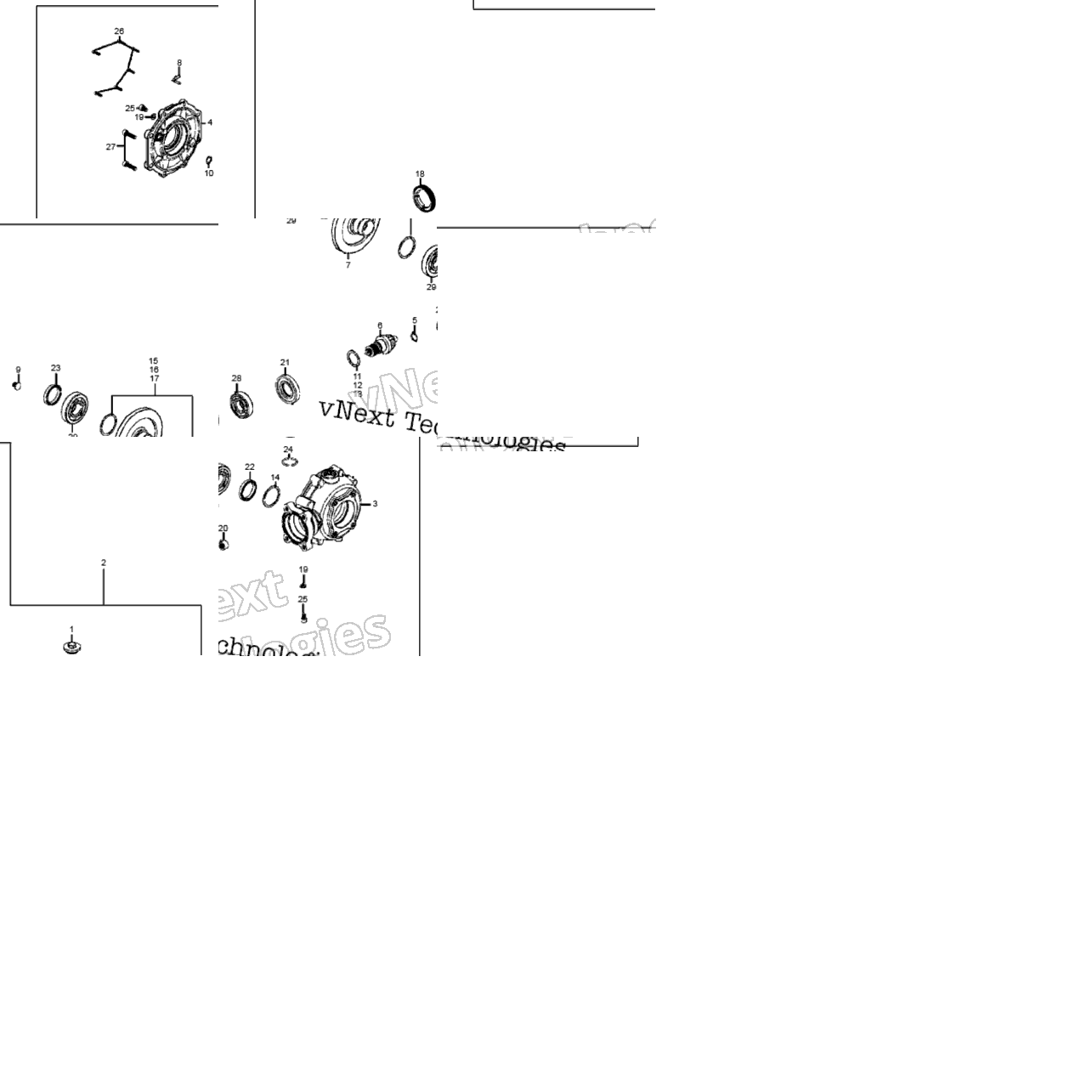 F27 Separated Parts Of Rear Differential