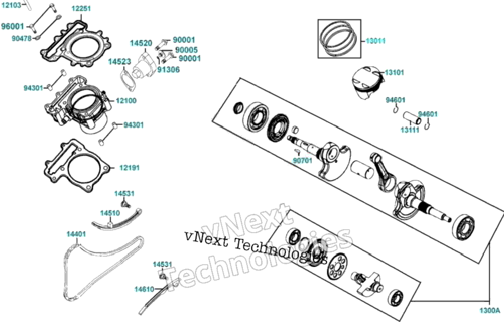 Cylinder Piston Crankshaft