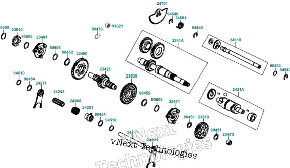 Shaft Assy Drive Spindle Assy Drum Shift