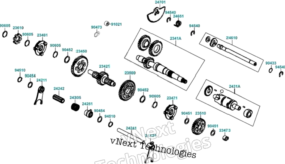Shaft Assy Drive Spindle Assy Drum Shift