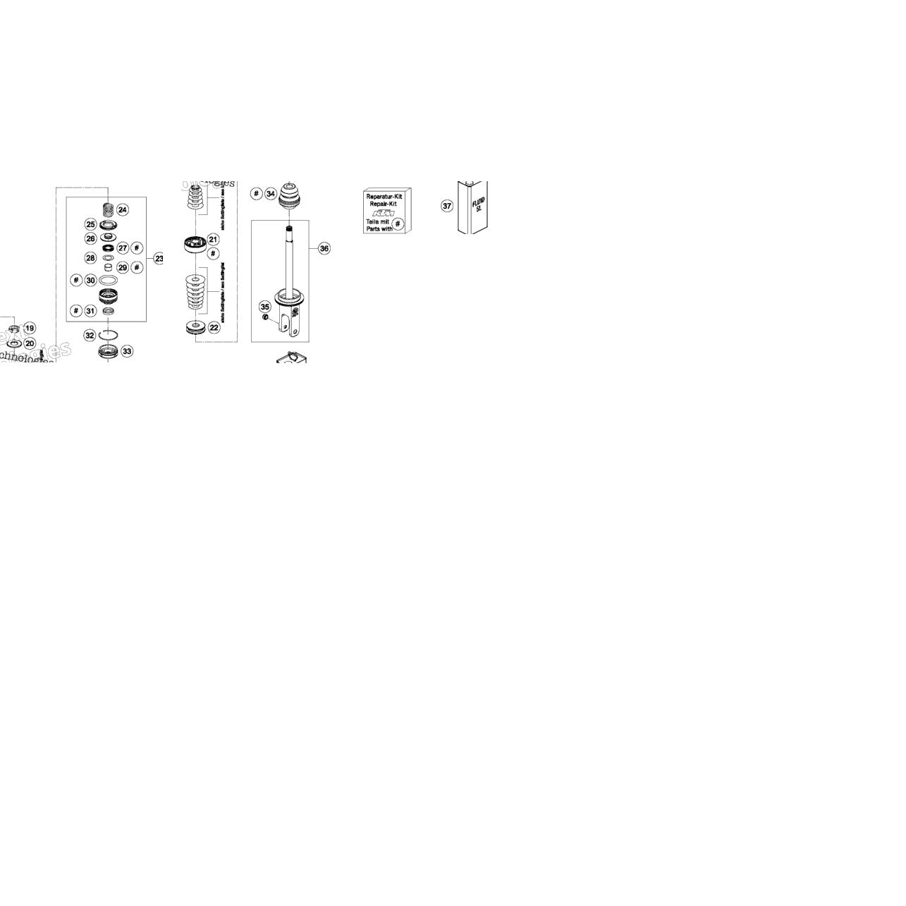 Shock Absorber Disassembled
