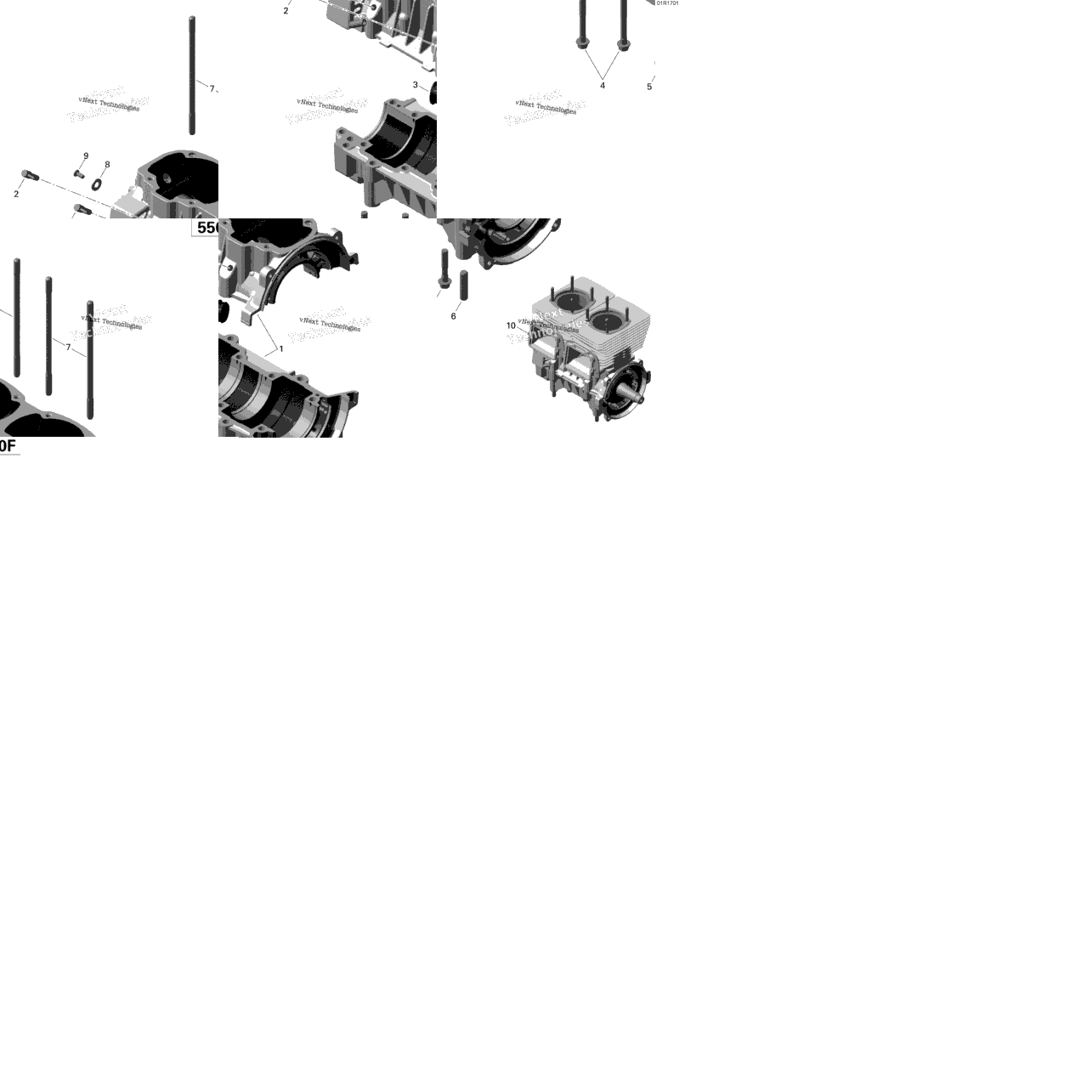 Engine - Crankcase - 550F