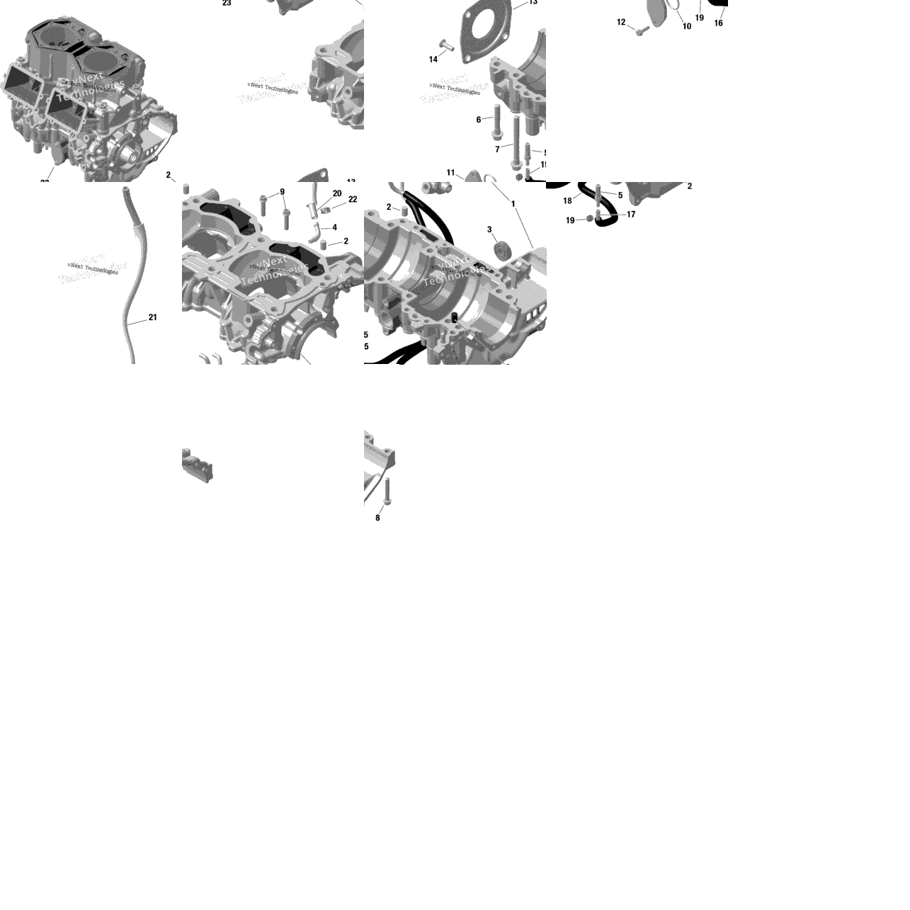 Engine - Crankcase - 600R E-Tec