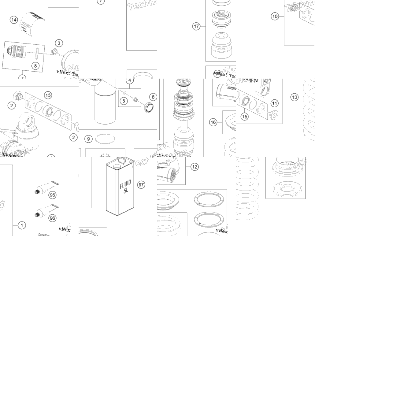 Shock Absorber Disassembled