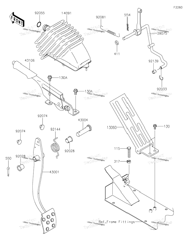 Brake Pedal/Throttle Lever