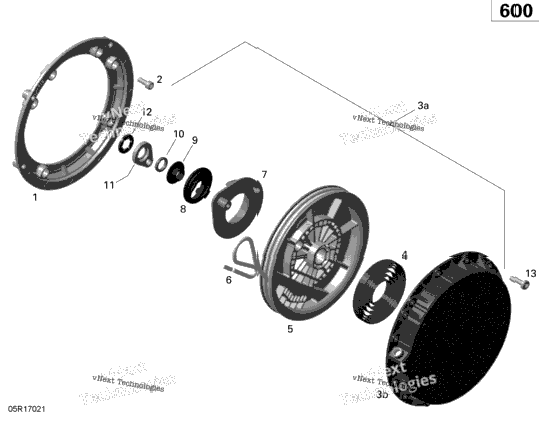 Engine - Rewind Starter - 600 Carb