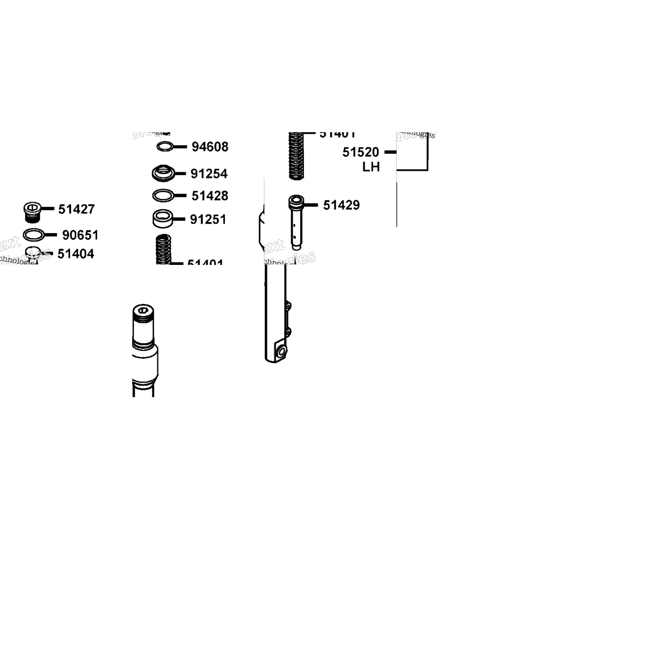 Separated Parts Of Fr Fork
