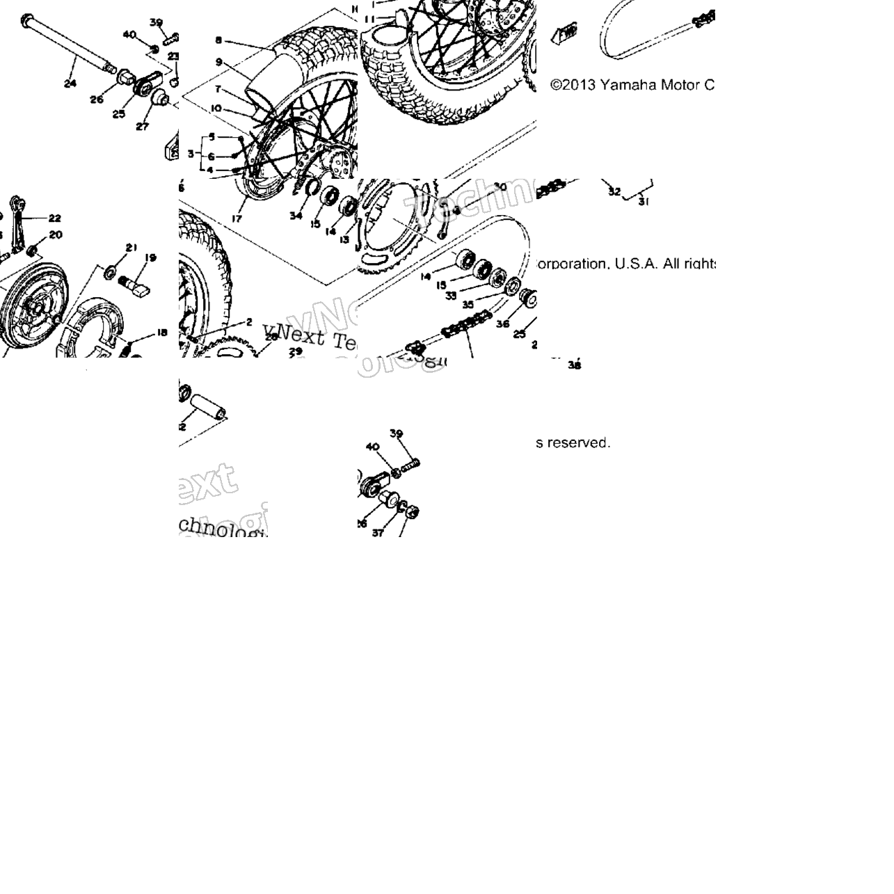 Rear Wheel Yz400d E