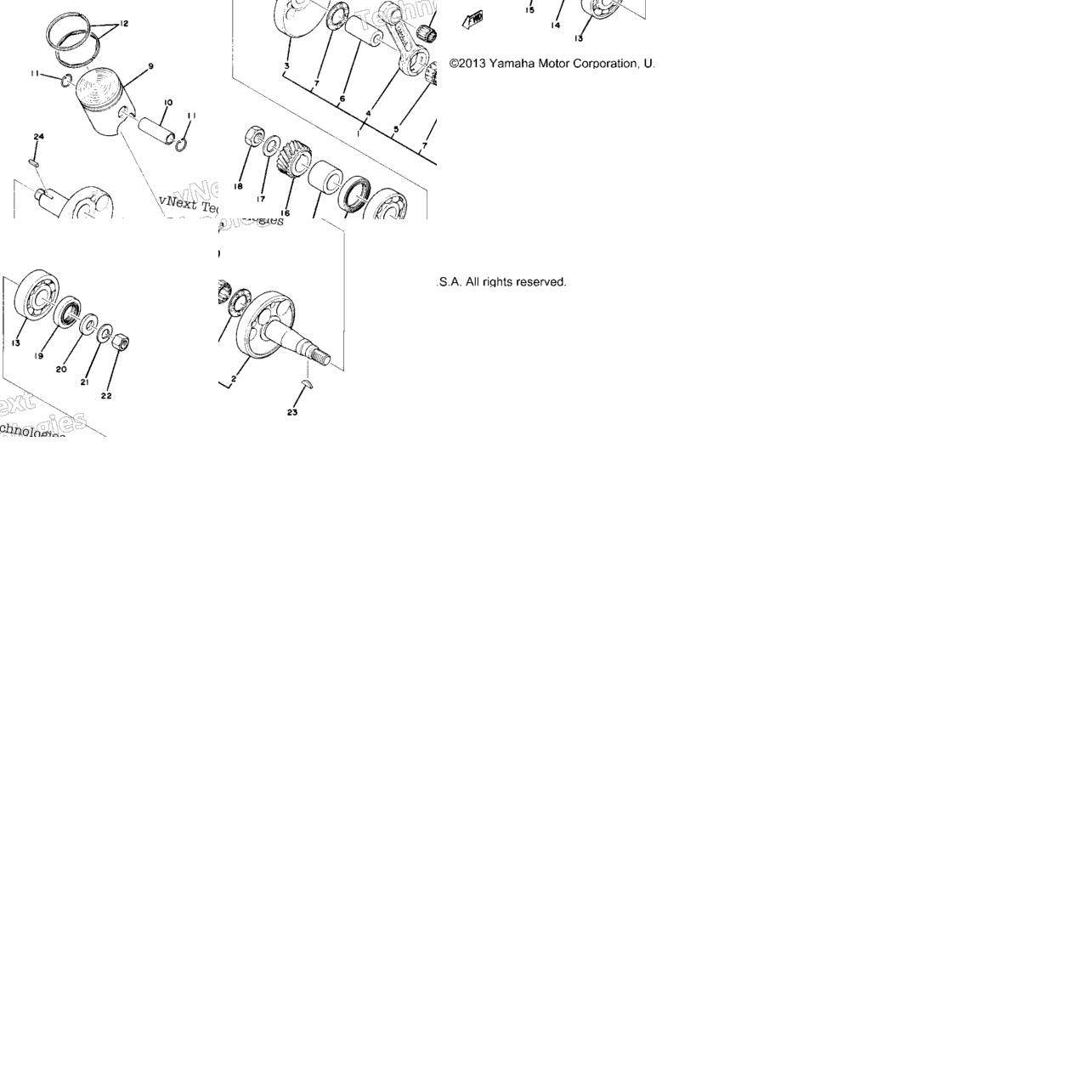 Crankshaft Piston Yz80d