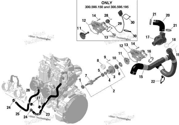 Engine - Cooling - 600R E-Tec