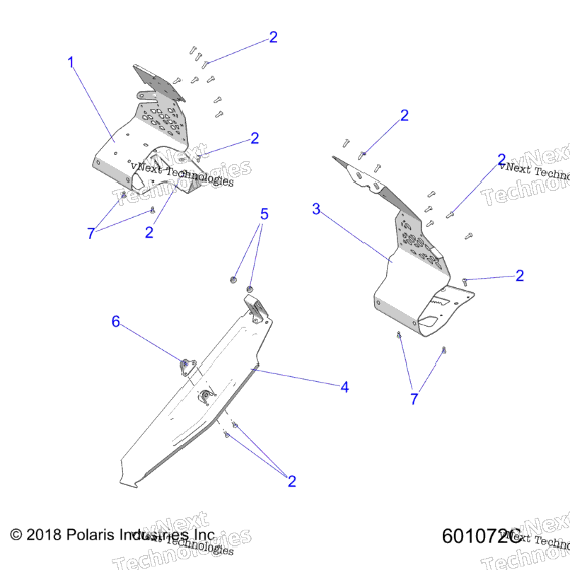 Chassis, Clutch Guard & Footrests All Options
