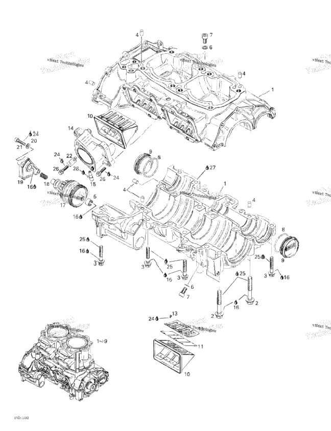 Crankcase, Reed Valve