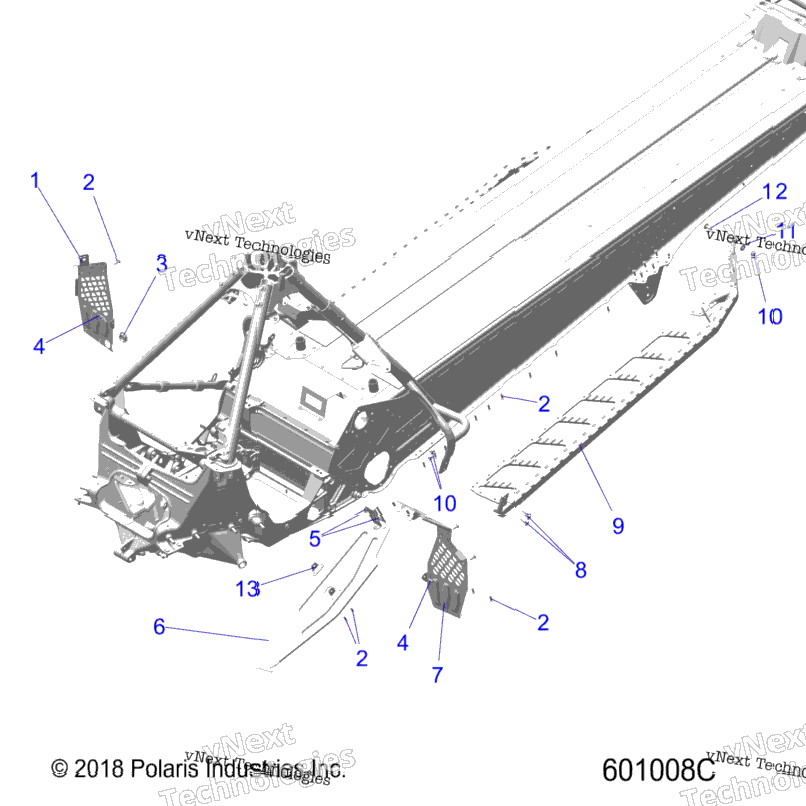 Chassis, Clutch Guard, Footrests, And Running Boards All Options