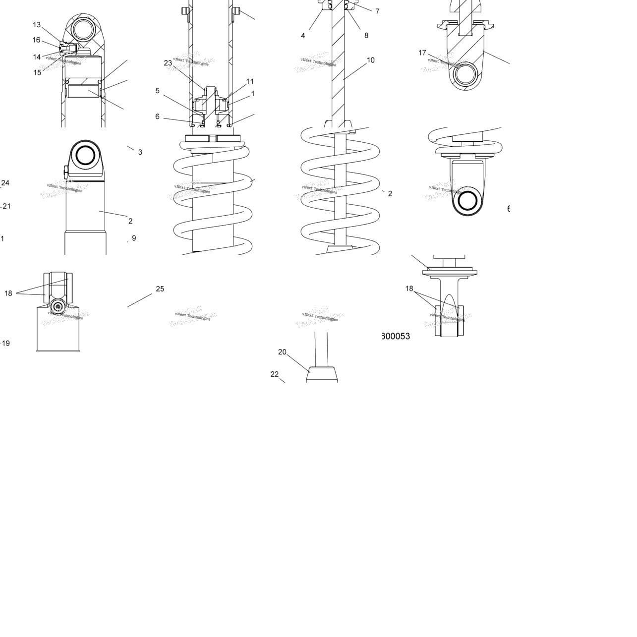 Suspension, Shock, Rear Track (600053)